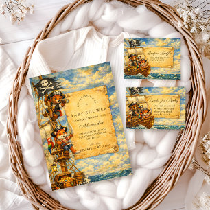 Pirate Adventure Storybook Baby Shower Napkin