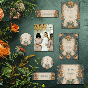 Elegant Art Nouveau Floral Bridal Shower 