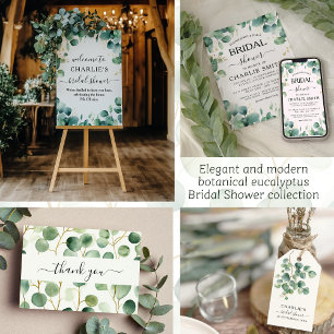Modern Elegant Greenery Bridal Shower  Favour Tags