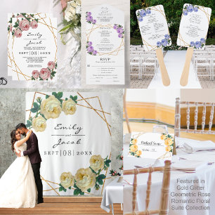 Custom Wedding Guest Address Labels Orange Floral