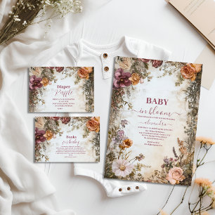 Whimsical Baby in Bloom Wildflower Books for Baby  Enclosure Card
