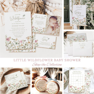 A Little Wildflower Girl Baby Shower Napkin