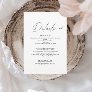 Minimalist Black & White Elegant Wedding Menu