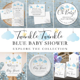 Baby Shower Blue Boy Photo Booth Backdrop Tapestry