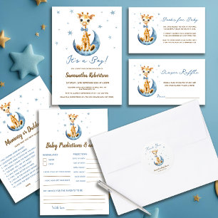 Baby Shower Game Guess Who Baby Boy Giraffe Notepad