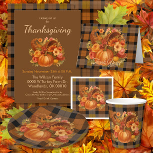 Thanksgiving Harvest Dinner Invitation