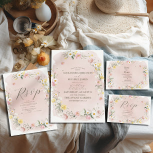 Whimsical Wildflower Meadow Wedding Save The Date