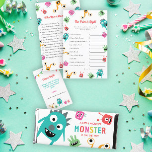 Little Monster on the way Baby Shower Halloween  Invitation