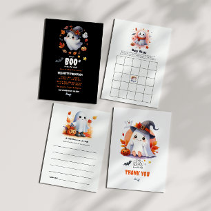 A Little Boo Is on the Way Baby Shower Bingo Game Invitation
