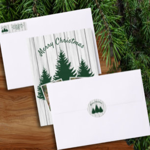 Rustic Woodland Christmas Photo Holiday Card