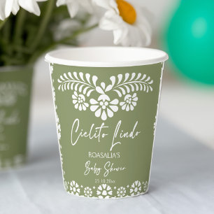 Cielito lindo sage green Mexican baby shower favou Heart Sticker