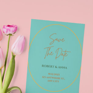 Salmon and peach wedding invite