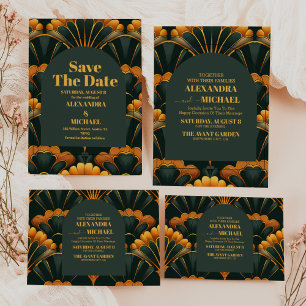 Art Deco Roaring 20s Wedding Invitation