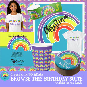 Bright Rainbows Birthday Party Invitation