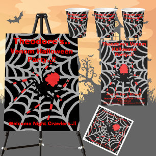 Kids Venom Halloween Party Poster