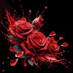 Roses in Bloom - Elegant Birthday Square Paper Coaster