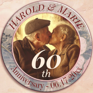 Elegant Old Fashioned 60th Diamond Wedding Invitation