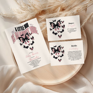 Gothic Pink Halloween Baby Shower Invitation