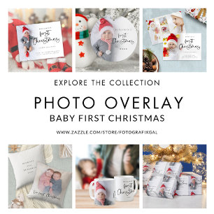 Our First Christmas Script Baby Twins Photo  Cushion