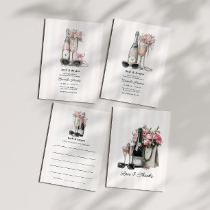 Bach & Boujee Monogram Bachelorette Weekend Invitation