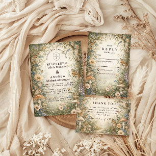 Enchanted Whimsical Woodland Wedding RSVP Card