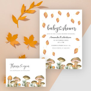 Forest mushrooms - display shower enclosure card