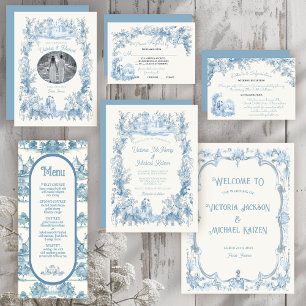 Toile Country French Wedding Invitation