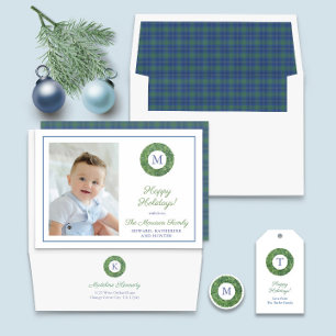 Elegant Boxwood Wreath Christmas Party Invitation