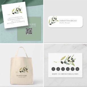 Unique Business Cards Watercolor Botanical