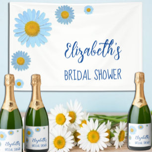 Blue Daisies Floral Bridal Shower Envelope
