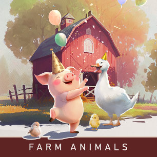 Farm Animals Birthday Party Invitation