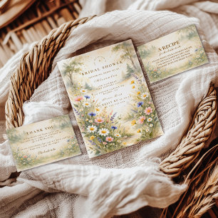 Blush And Blue Meadow Bridal Shower Invitation