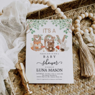 Woodland Gender Neutral Baby Shower Invitation