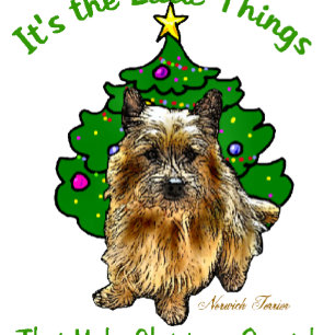 Norwich Terrier Christmas Holiday Card