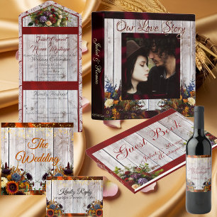Fall Wildflowers & Lights Wedding Invitation