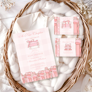  A New Chapter Will Soon Begin Baby Shower Invitation