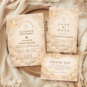Elegant Starry Night Wedding Invitation