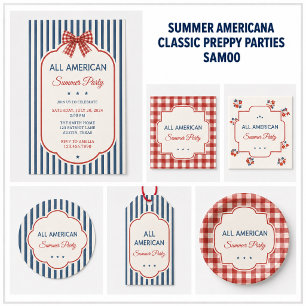 Vintage Americana Summer Party Invitation