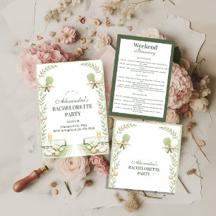 Preppy Pickleball Garden Bachelorette Party Classic Round Sticker