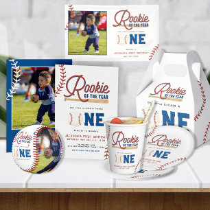 Rookie of the Year Baseball 1st Birthday Party Banner