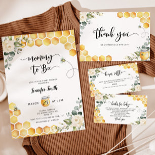 Bee wishes for baby card