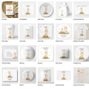 Rabbit Baby Shower New Mummy Diaper Raffle Enclosure Card