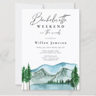 Bachelorette Weekend in the Woods Invitation