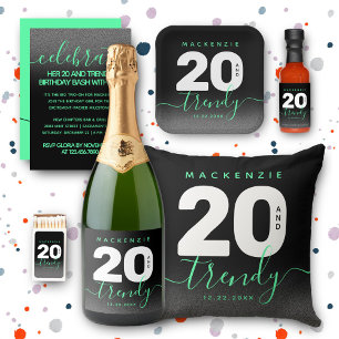 Modern Girly Mint Green 20 and Trendy Cushion