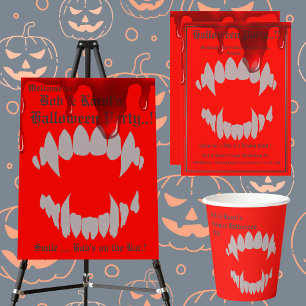 Vampire Bite Halloween Paper Plate