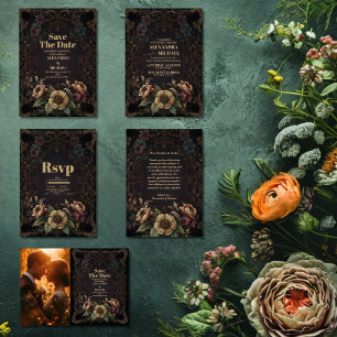 Photo Royal Victorian Gothic Floral Wedding Save The Date