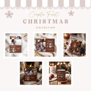 Western First Christmas Married 4 Photo  Ceramic Tree Decoration