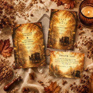 Elegant Vintage Fall Wedding Save The Date