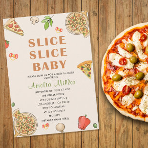Slice Slice Baby Pizza Baby Shower Napkin