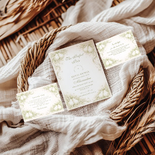 Elegant Perfect Pair Pear Bridal Shower Invitation